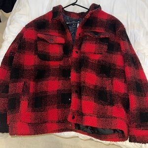 Worn once Sherpa trucker jacket